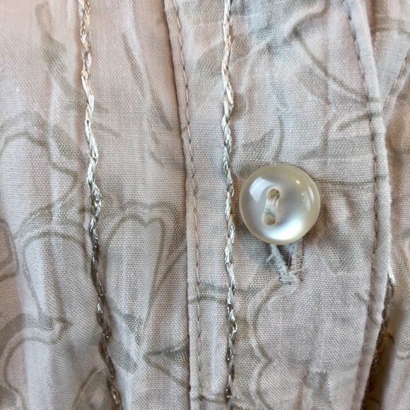 Vintage Floral Sequin Long Sleeve Blouse - Picture 3 of 5